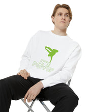 Load image into Gallery viewer, Unisex Green on Green Poppin&#39; Garment-Dyed Sweatshirt
