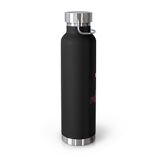 Load image into Gallery viewer, Copper Vacuum Pink on Pink &quot;Poppin&#39;&quot; Insulated Bottle, 22oz
