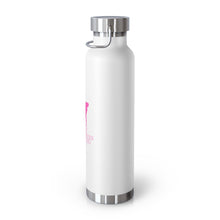 Load image into Gallery viewer, Copper Vacuum Pink on Pink &quot;Poppin&#39;&quot; Insulated Bottle, 22oz
