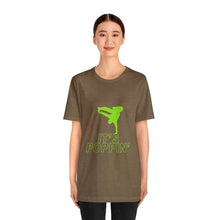 Load image into Gallery viewer, Unisex Poppin&#39; Green on Green Jersey Short Sleeve Tee
