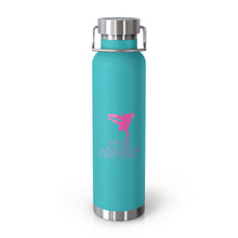 Load image into Gallery viewer, Copper Vacuum Pink on Pink &quot;Poppin&#39;&quot; Insulated Bottle, 22oz
