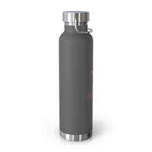 Load image into Gallery viewer, Copper Vacuum Pink on Pink &quot;Poppin&#39;&quot; Insulated Bottle, 22oz
