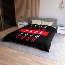 Load image into Gallery viewer, Microfiber Duvet &quot;PUSH&quot; Cover
