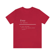 Load image into Gallery viewer, Unisex &quot;Define Free&quot; Inverted Print Jersey Short Sleeve Tee
