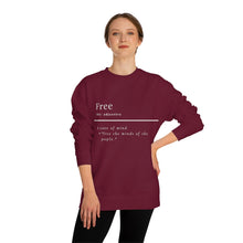 Load image into Gallery viewer, Unisex &quot;Define Free&quot; Crew Neck Sweatshirt
