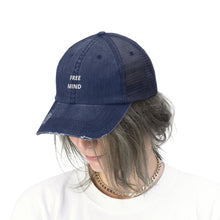 Load image into Gallery viewer, Unisex &quot;Free Mind&quot; Trucker Hat
