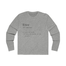 Load image into Gallery viewer, Men&#39;s &quot;Define Free&quot; Long Sleeve Crew Tee
