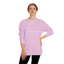 Load image into Gallery viewer, Unisex &quot;Define Free&quot; Crew Neck Sweatshirt
