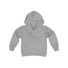 Load image into Gallery viewer, Youth &quot;Define Free&quot; Heavy Blend Hooded Sweatshirt

