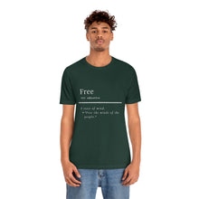 Load image into Gallery viewer, Unisex &quot;Define Free&quot; Inverted Print Jersey Short Sleeve Tee
